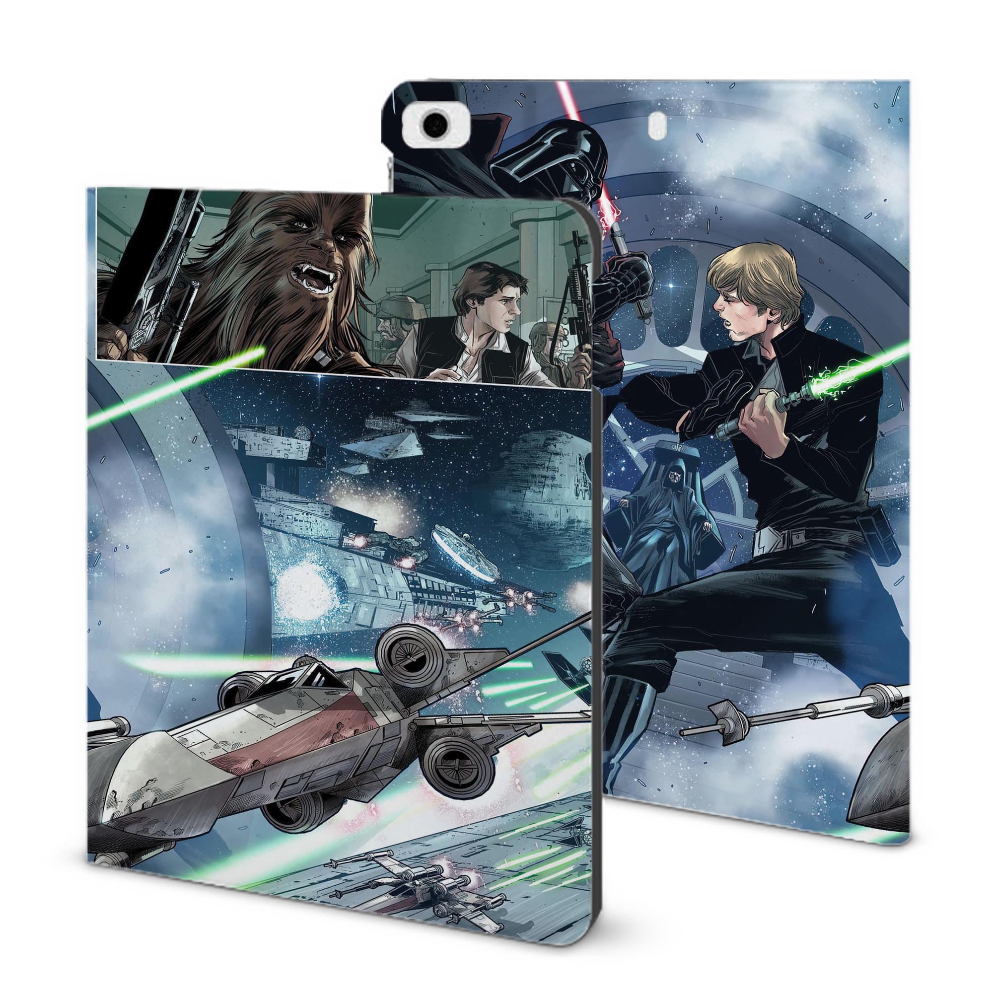 （画像用） スター・ウォーズ Star Wars IPad ケース ブック型 PUレザー TPU 耐衝撃 軽量 薄型 ペン収納なし 全面保護 IPad 各モデル対応